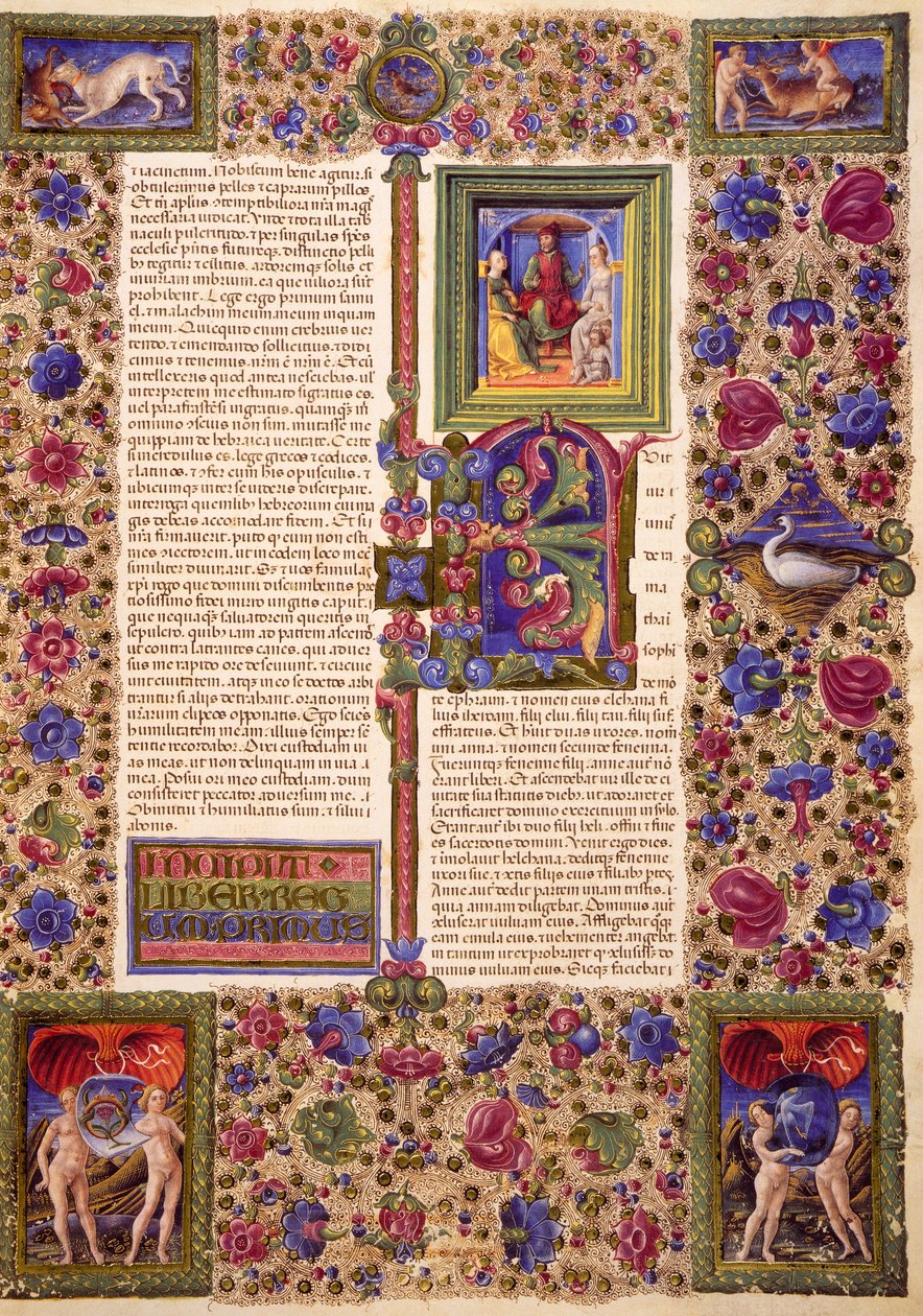 Incipit z I Księgi Samuela, z tomu I Biblii Borso d