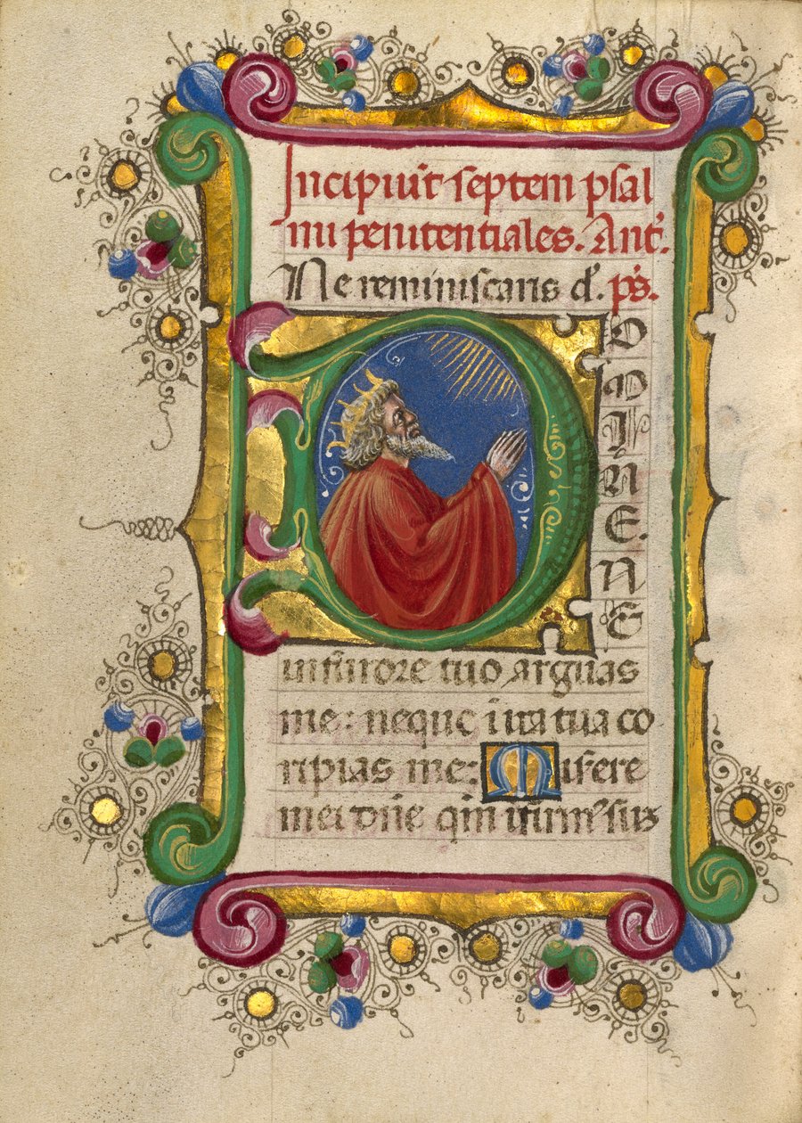 Inicjał D: David w modlitwie autorstwa Taddeo Crivelli