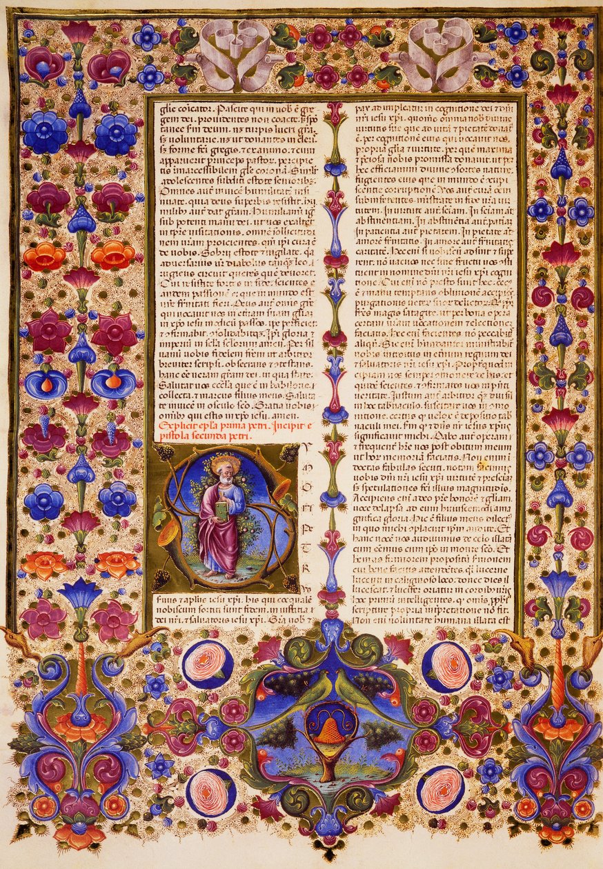 Drugi List Piotra, z tomu II Biblii Borso d