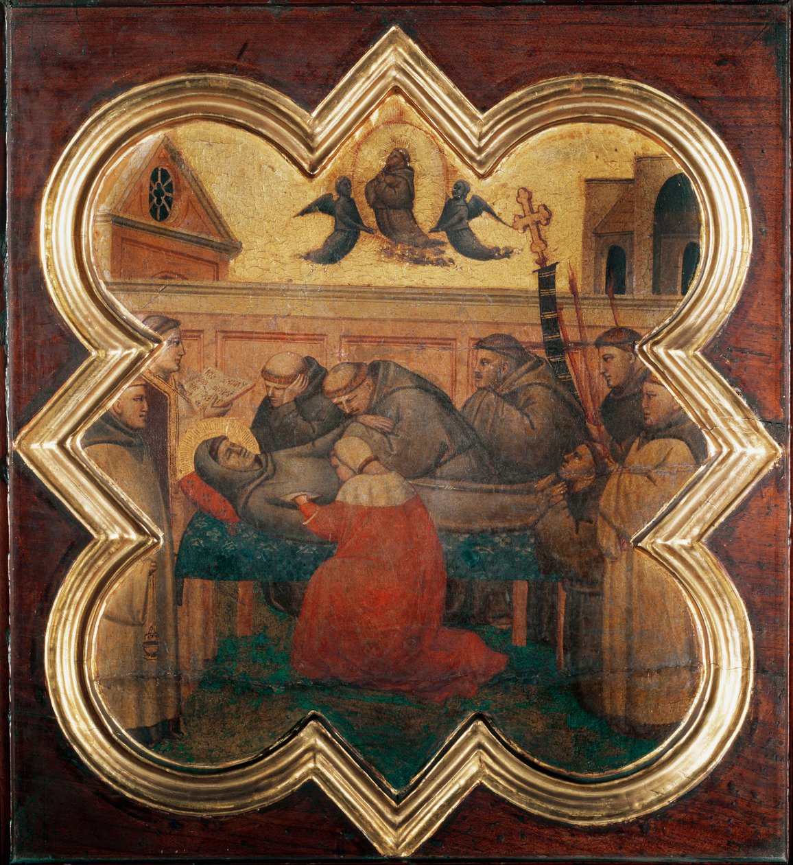 Życie św. Franciszka: śmierć świętego - Fresco autorstwa Taddeo Gaddi