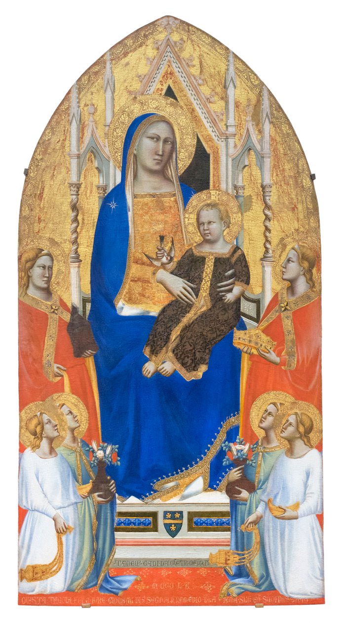 Madonna z Dzieciątkiem na tronie ze św. Marią Magdaleną, św. Katarzyną Aleksandryjską i aniołami autorstwa Taddeo Gaddi