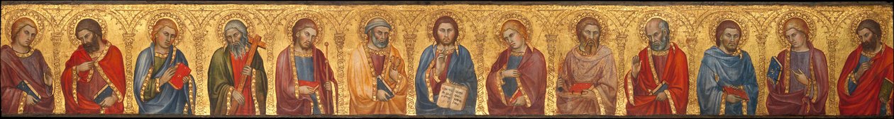 Chrystus i dwunastu apostołów autorstwa Taddeo di Bartolo