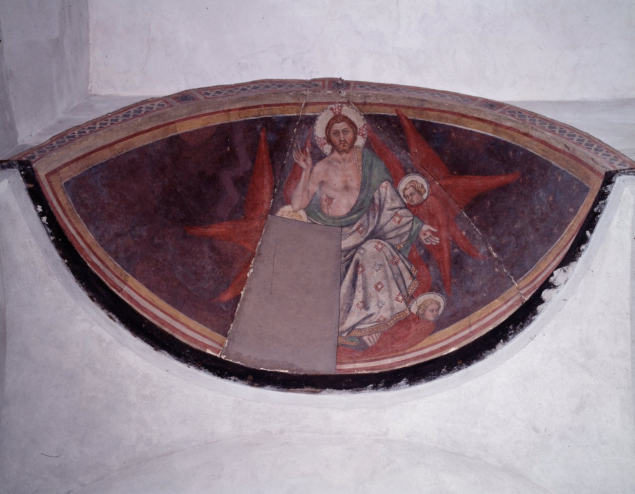 Chrystus w chwale (fresk autorstwa Taddeo di Bartolo