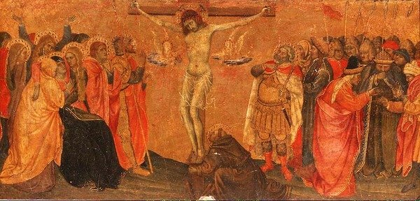 Ukrzyżowanie, panel predella (tempera na panelu) autorstwa Taddeo di Bartolo