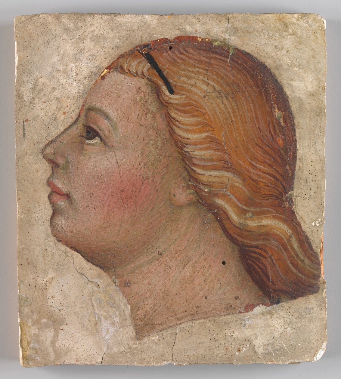 Głowa anioła w lewym profilu, ca. 1397. autorstwa Taddeo di Bartolo