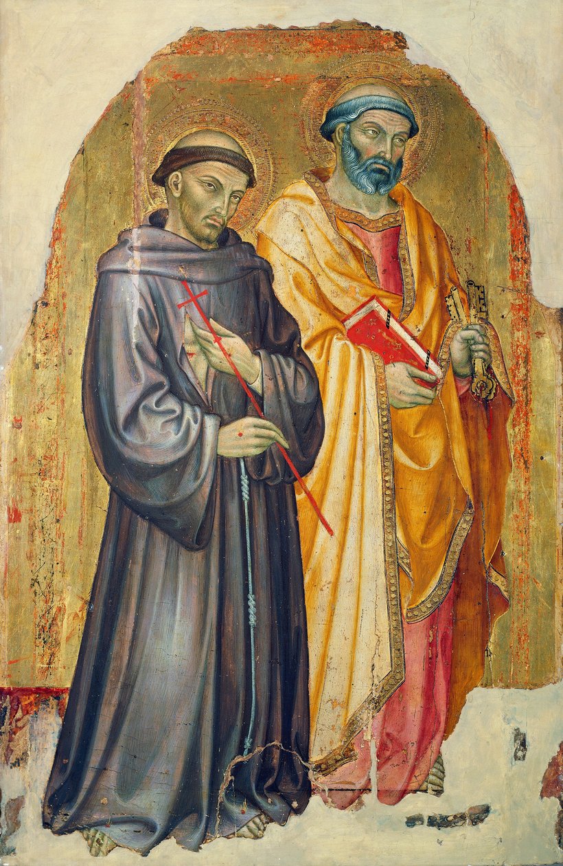 Św. Franciszek i św. Piotr – Taddeo di Bartolo (ok. 1363-1422) autorstwa Taddeo di Bartolo