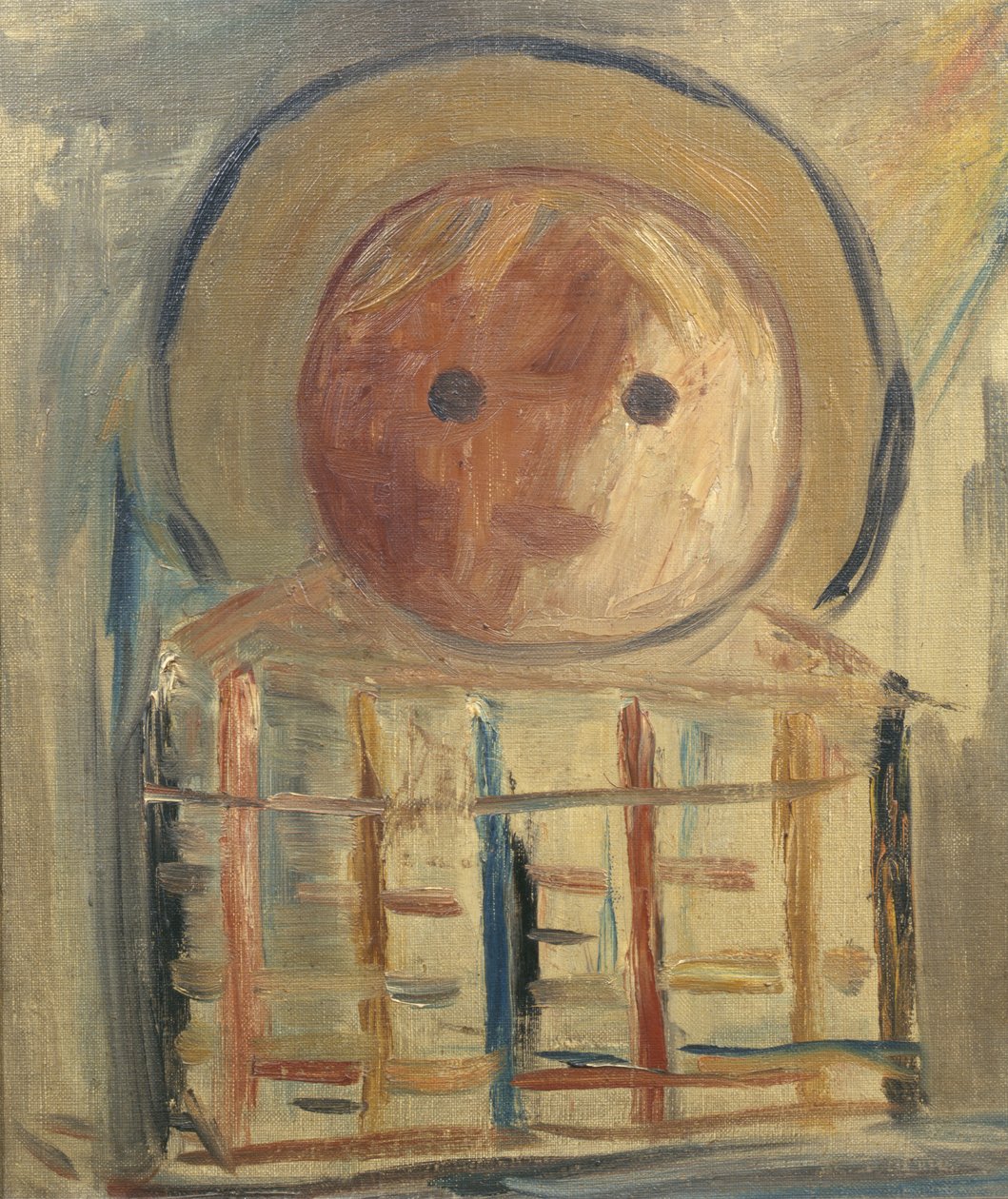 Wyimaginowana głowa niemowlęcia, ok. 1925-32 autorstwa Tadeusz Makowski