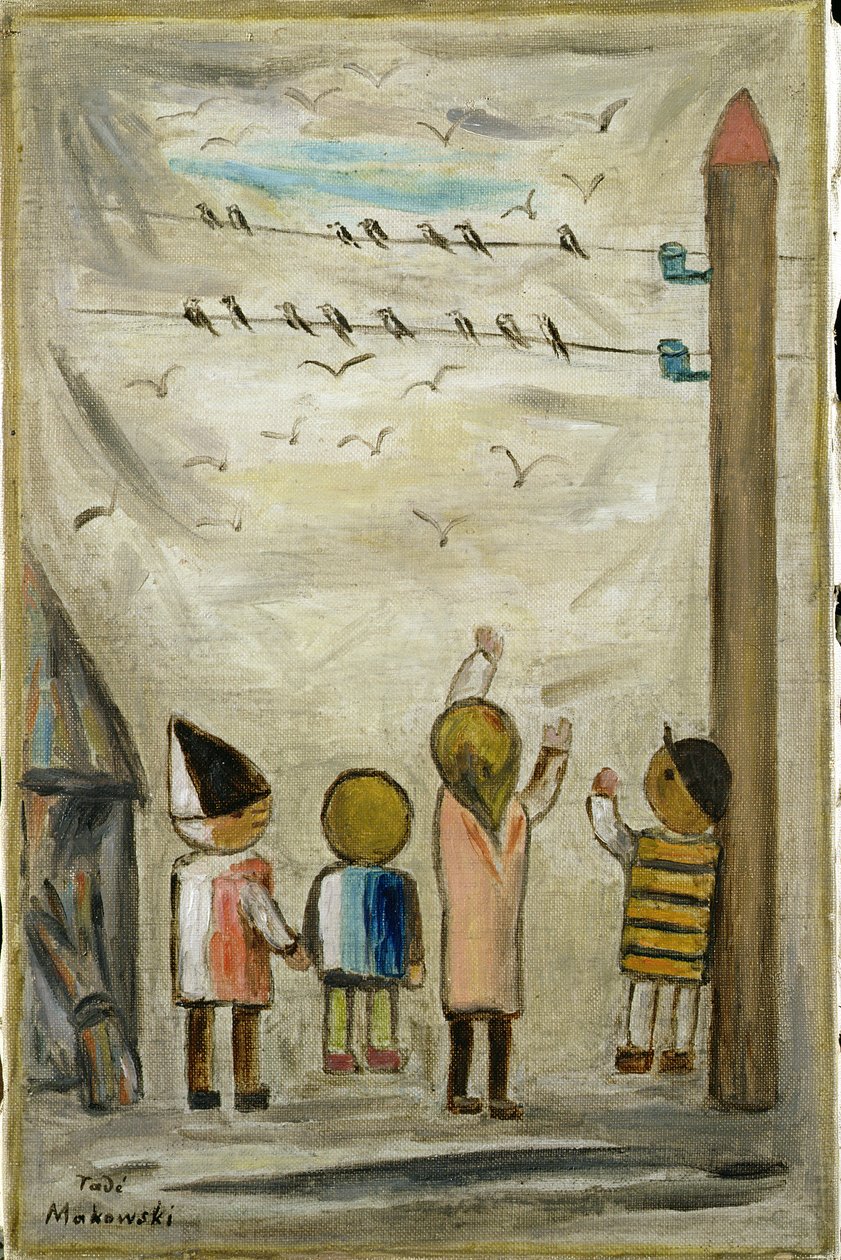 Jaskółki, 1931 autorstwa Tadeusz Makowski
