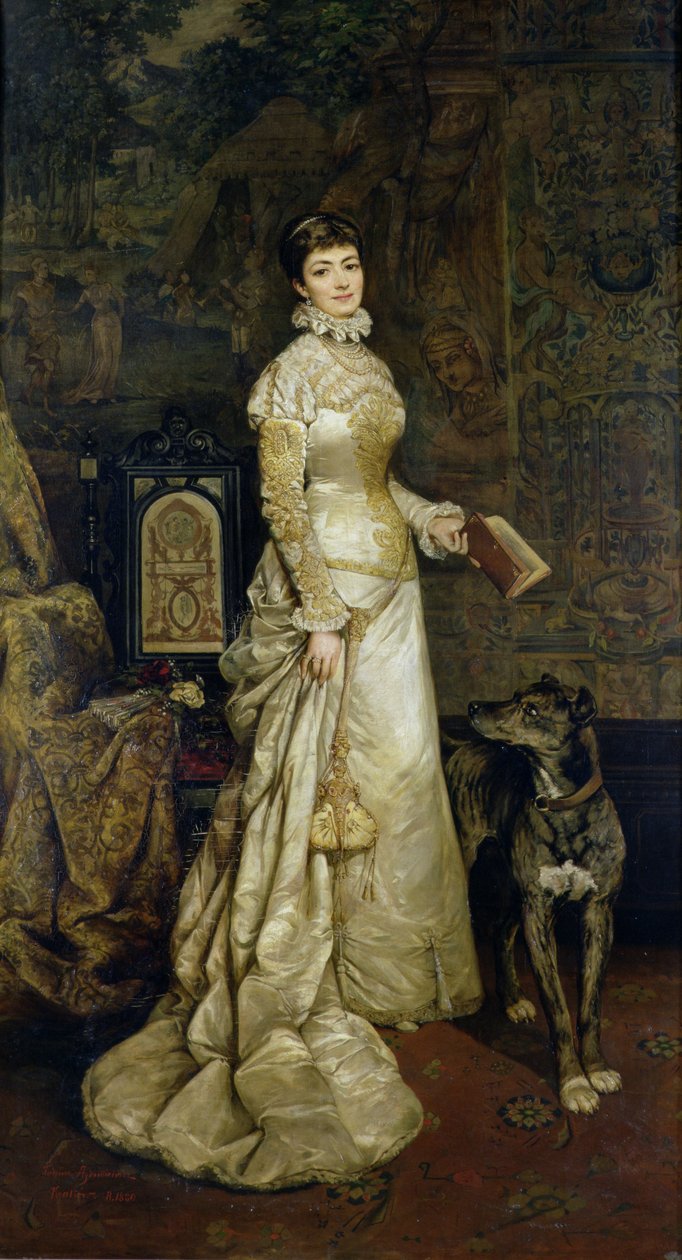 Portrait of Helena Modrzejewska (1840-1909) 1880 autorstwa Tadeusz Ajdukiewicz