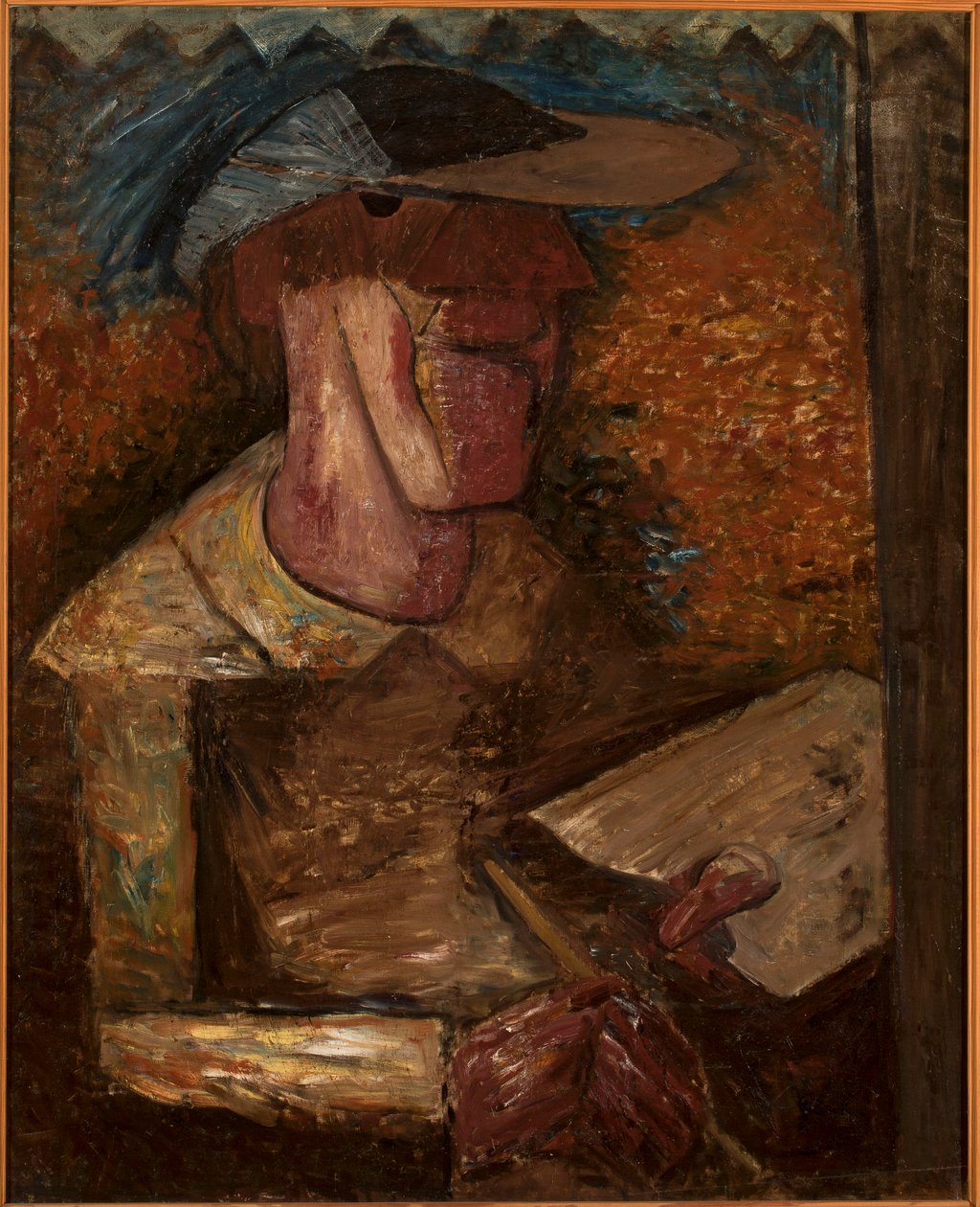 Autoportret z paletą autorstwa Tadeusz Makowski
