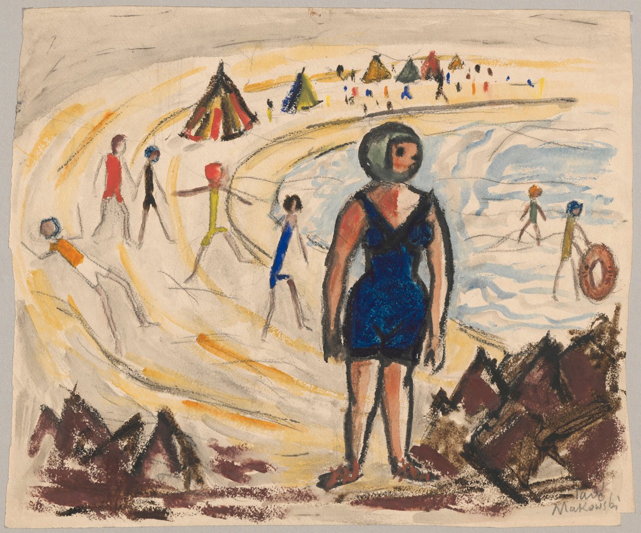 Plaża autorstwa Tadeusz Makowski