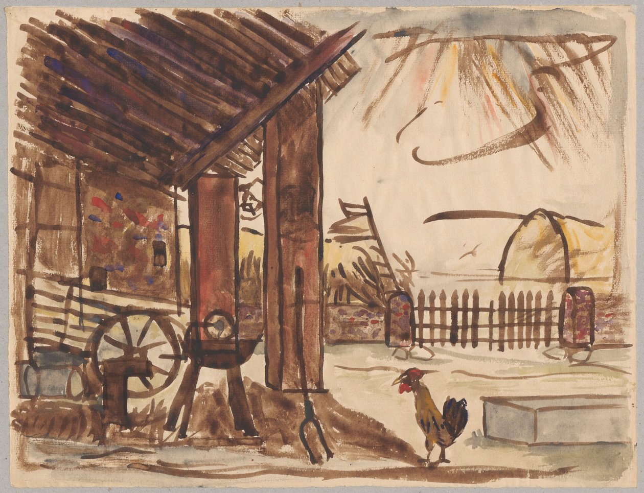 Podwórko autorstwa Tadeusz Makowski