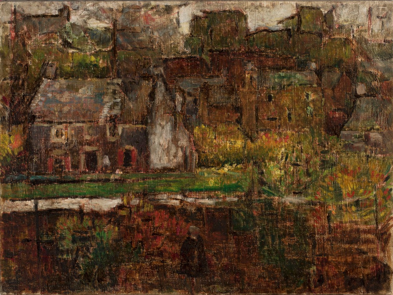Widok miasta nad wodą autorstwa Tadeusz Makowski