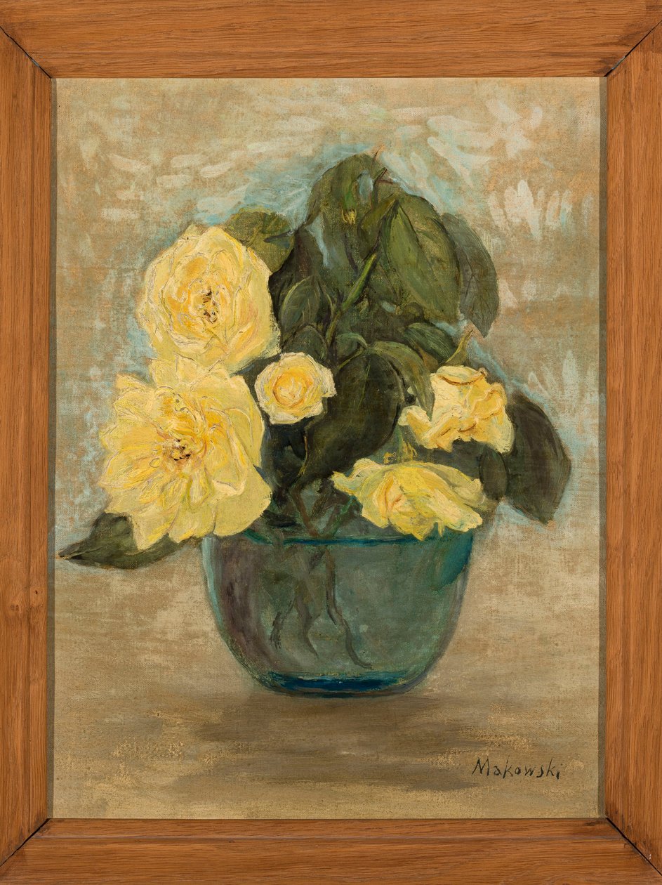 Żółte róże autorstwa Tadeusz Makowski