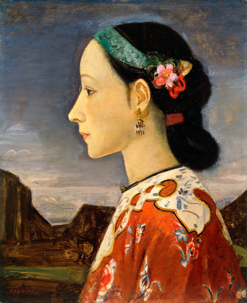 Profil kobiety autorstwa Takeji Fujishima