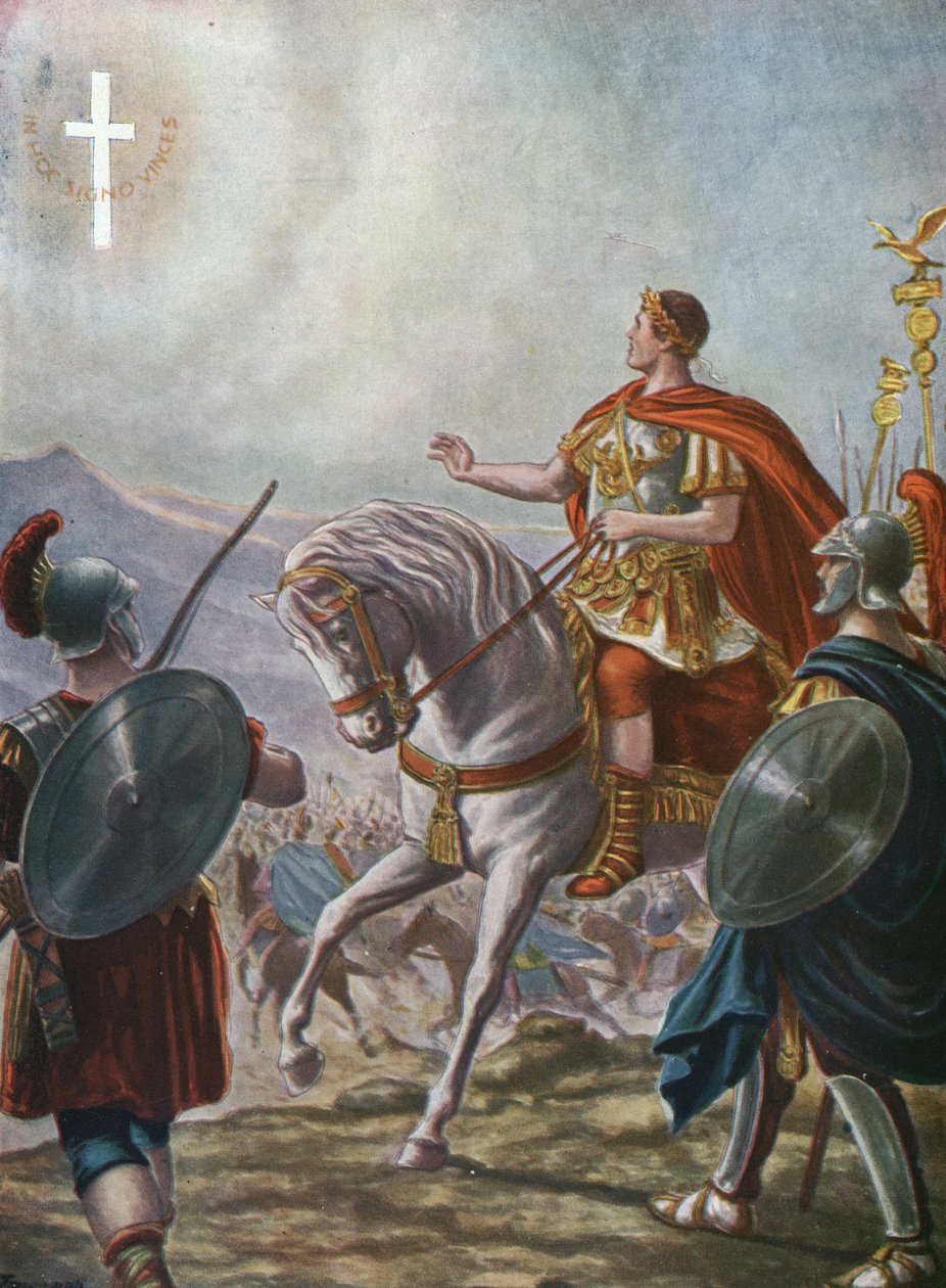 Konwersja cesarza Konstantyna I (grafika) autorstwa Tancredi Scarpelli