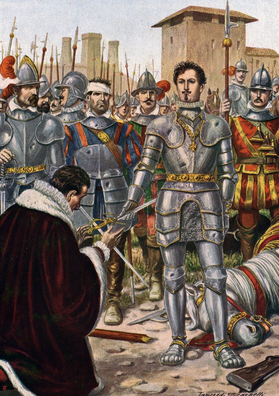 Wojna Włoch (1521-1526): Bitwa pod Pawią (24 lutego 1525) autorstwa Tancredi Scarpelli