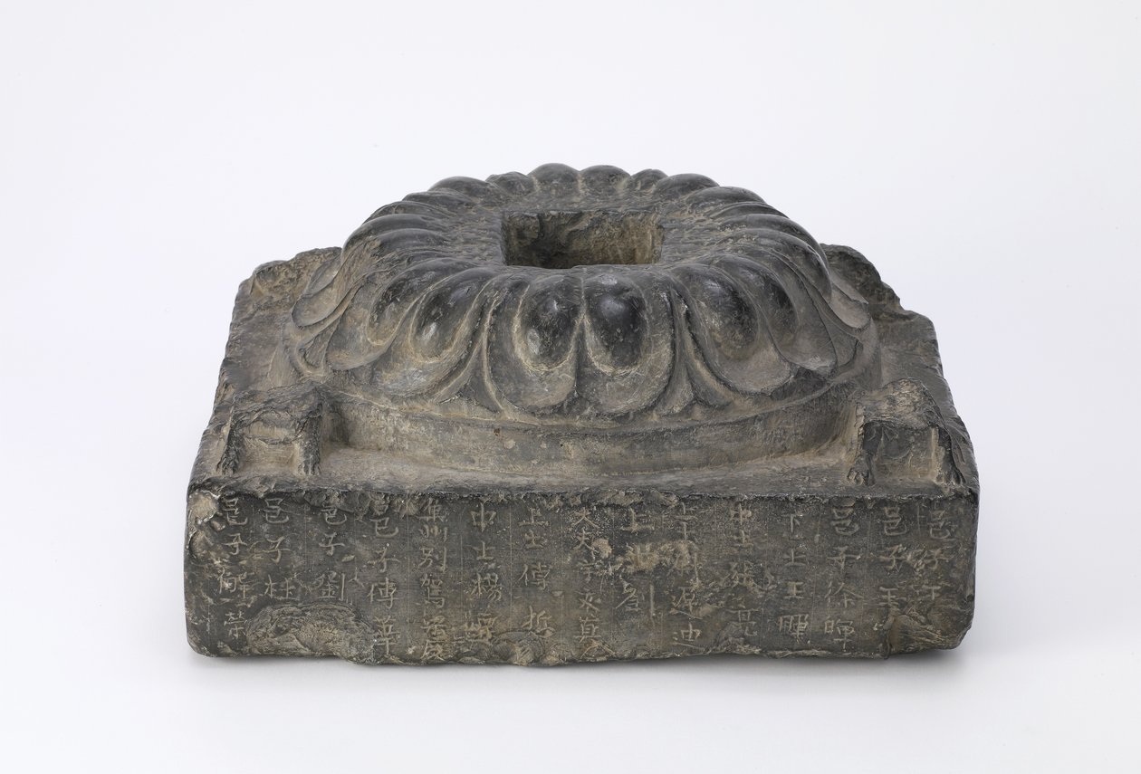 Buddyjski piedestał lotosu autorstwa Tang Dynasty Chinese School