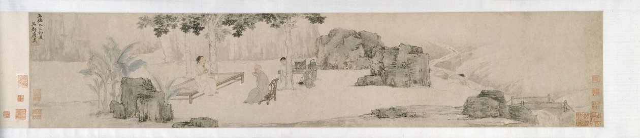 Picie herbaty pod drzewem Wutong autorstwa Yin Tang