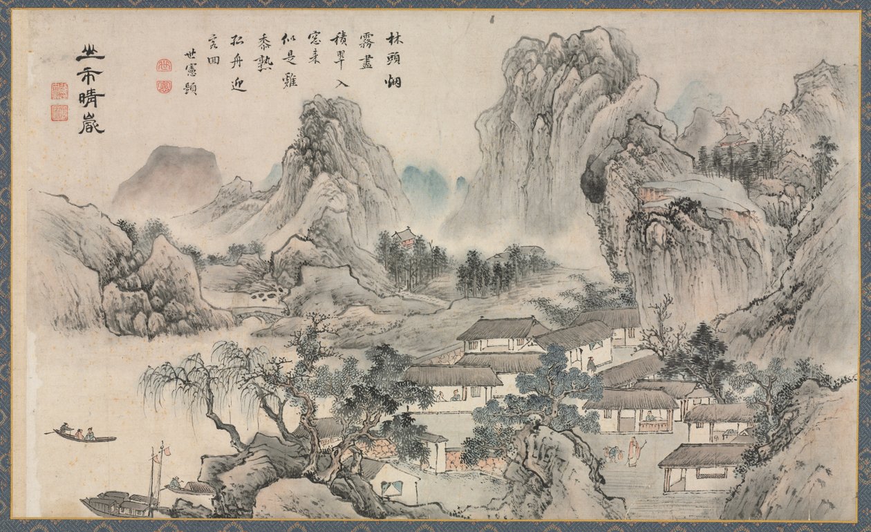 Widoki rzek Xiao i Xiang, 1788. autorstwa Tani Bunch