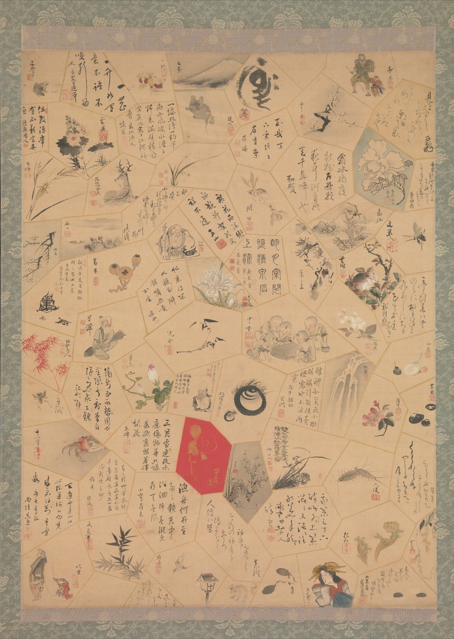 Różne obrazy i kaligrafia na trzeci rok ery Bunsei, 1820. autorstwa Tani Buncho