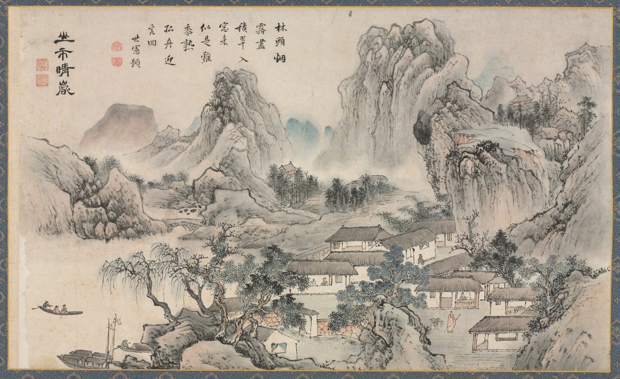 Widoki na rzeki Xiao i Xiang autorstwa Tani Buncho