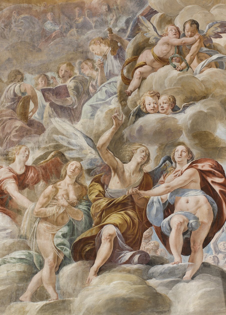 Muzycy Aniołowie i Święte Dusze, 1629 autorstwa Tanzio da Varallo