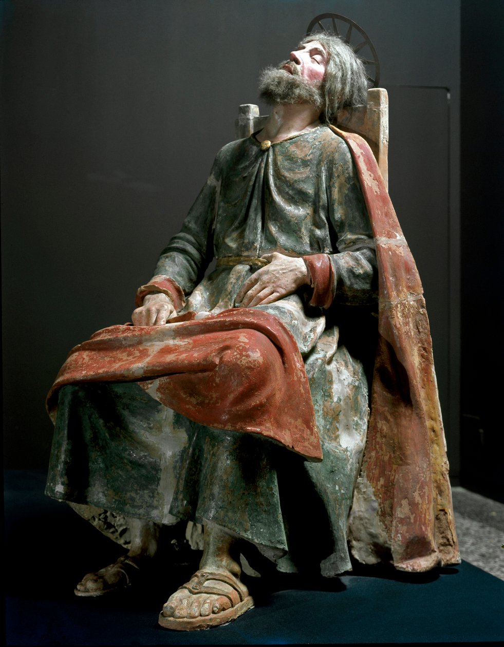 Anioł ogłaszający Józefowi narodziny Jezusa Fragment św. Józefa. Rzeźba Tanzia da Varallo (Antonio d