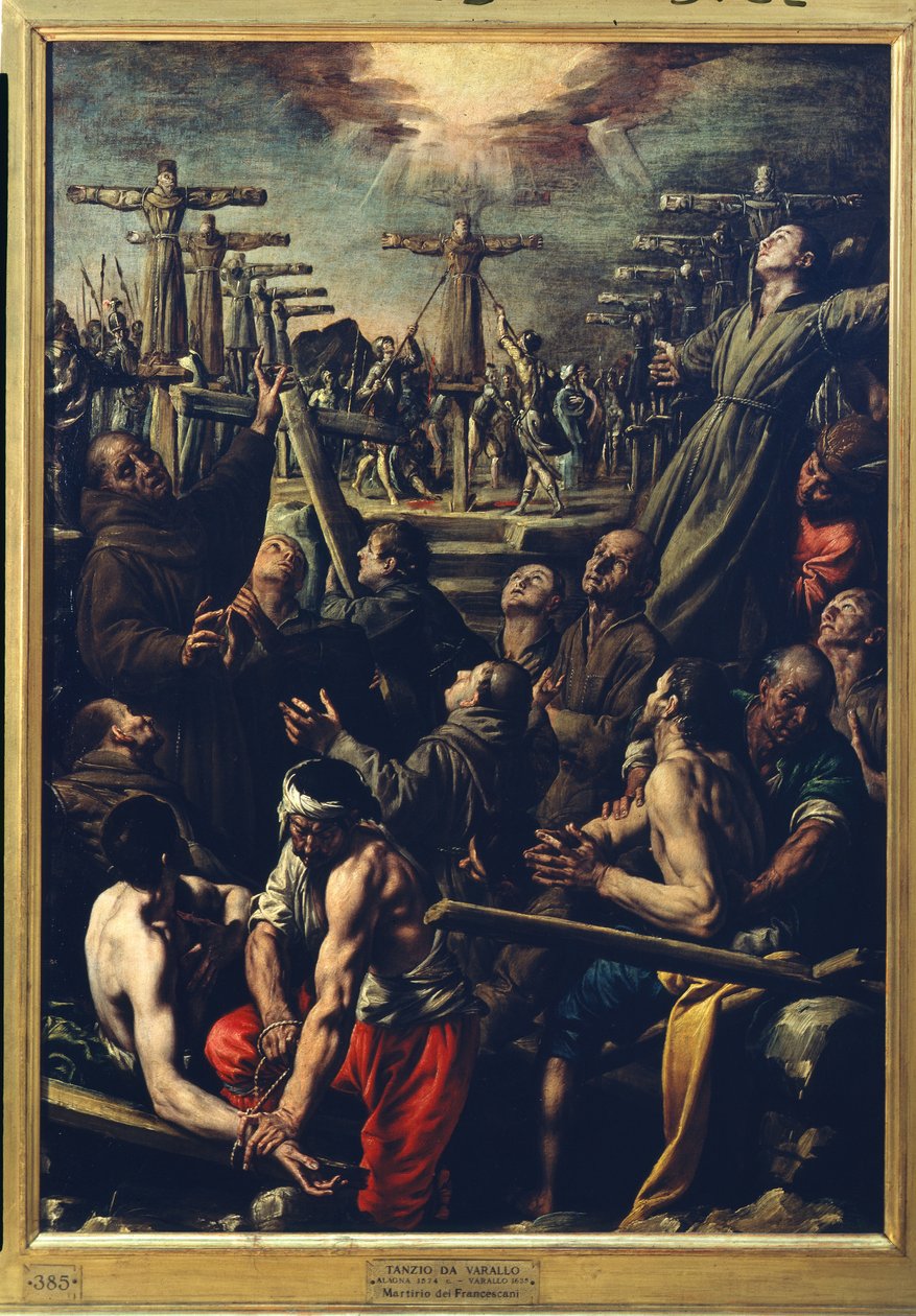 Męczeństwo braci franciszkanów w Nagasaki, ok. 1627 (olej na płótnie) autorstwa Tanzio da Varallo