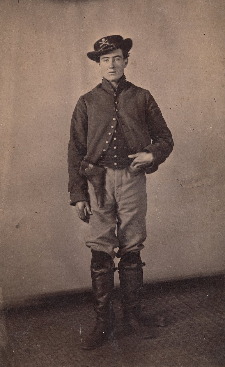 Żołnierz kawalerii Unii z pistoletem w kaburze, 1861-65. autorstwa Tappin