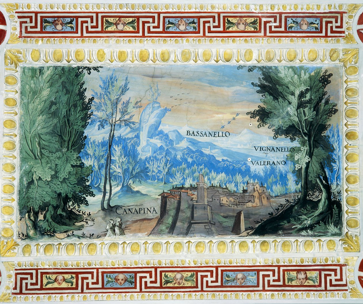 Widok na Canepina autorstwa Tarquinio Ligustri