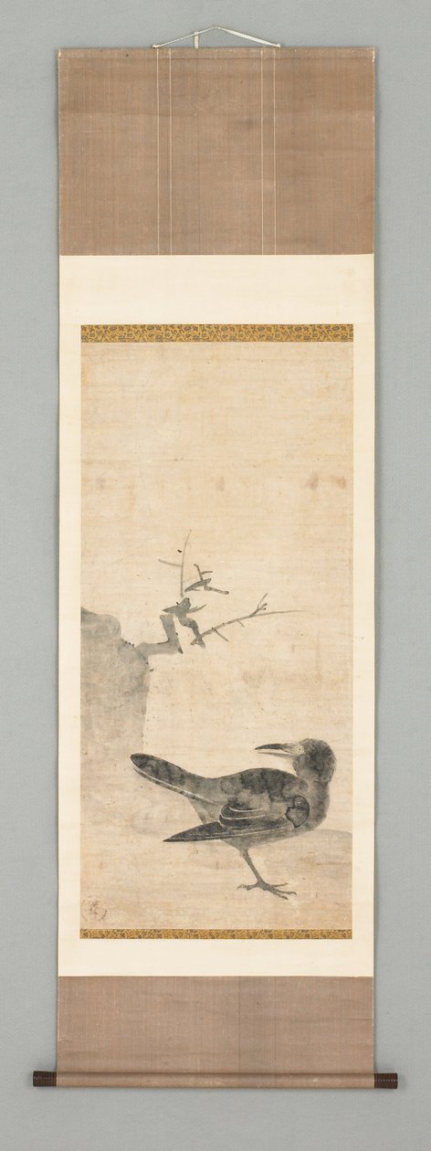 Wrona (tusz na papierze) autorstwa Tawaraya Sotatsu