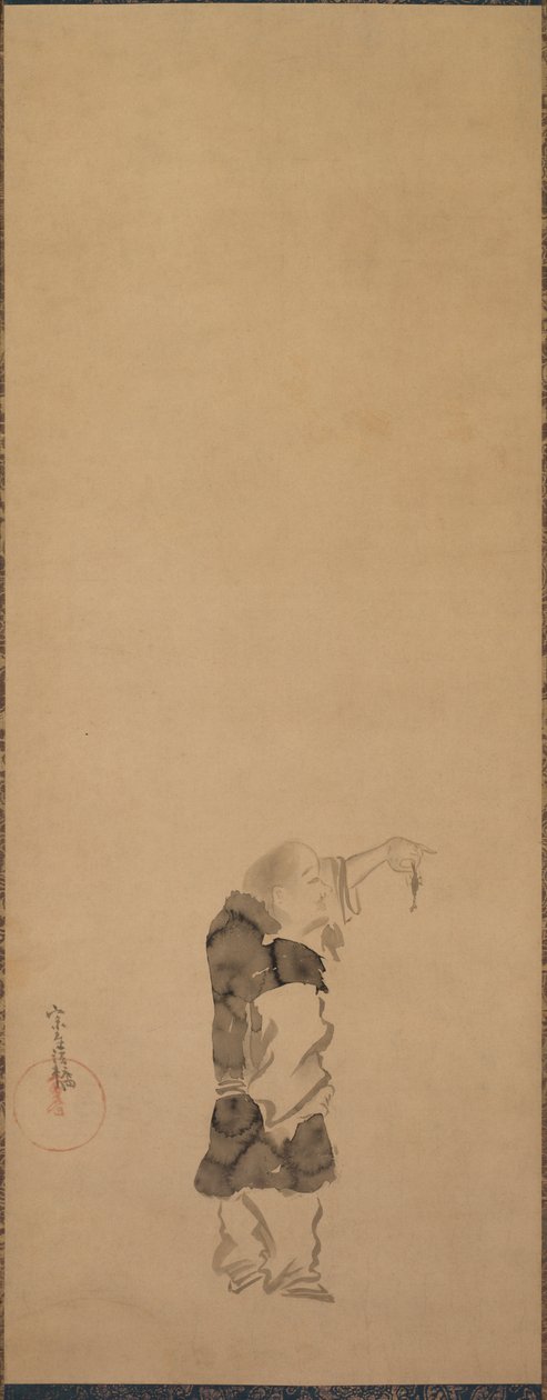Kenshu, mnich z krewetkami, ok. 1600-1640. autorstwa Tawaraya Sotatsu