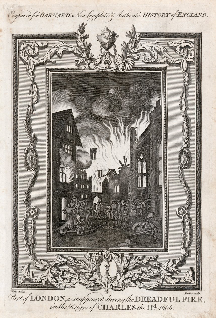 Wielki pożar Londynu, 1666 c1783 autorstwa Taylor