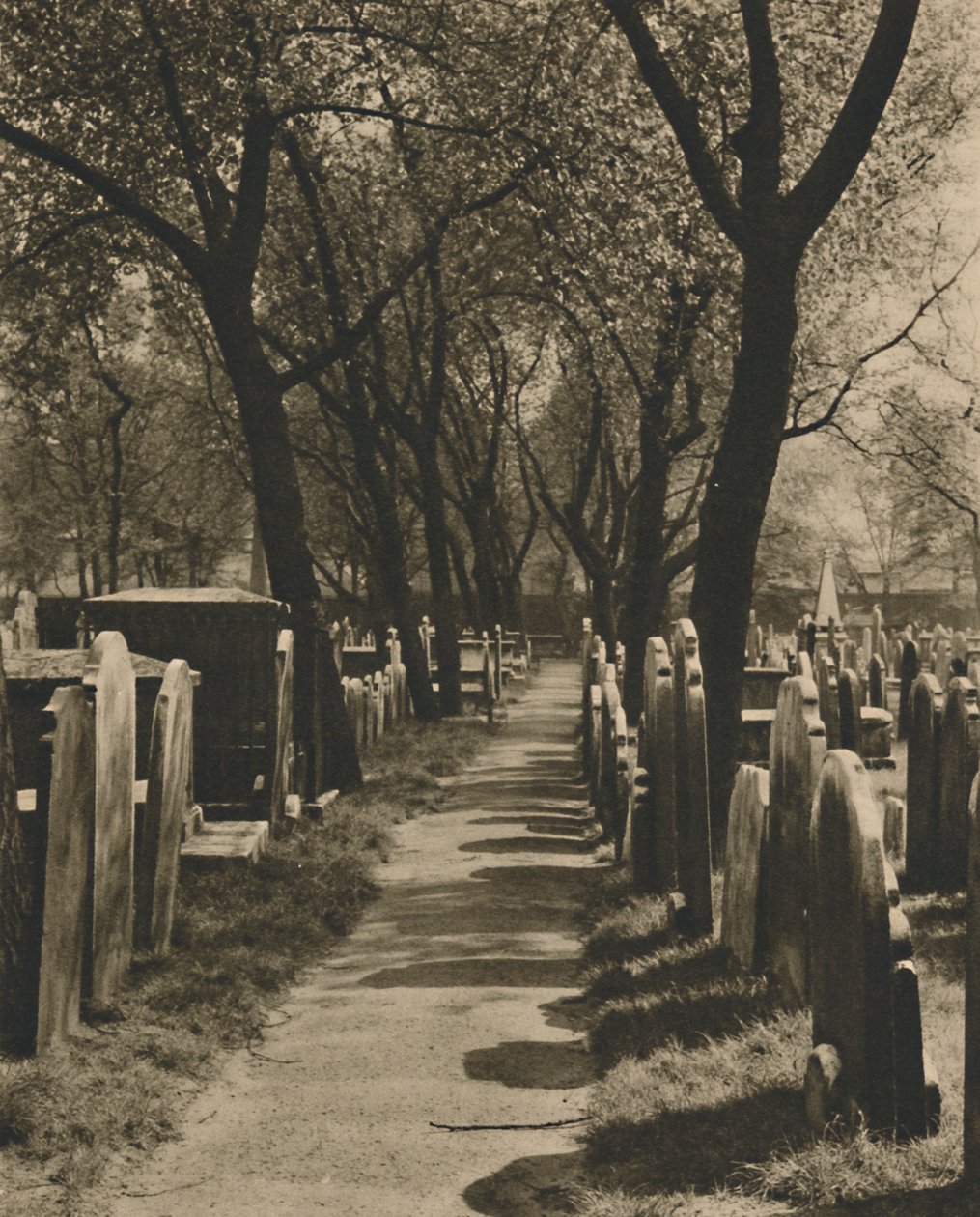 W Dissenters Dissenters Disused Burial Ground w Bunhill Fields, c1935. autorstwa Taylor