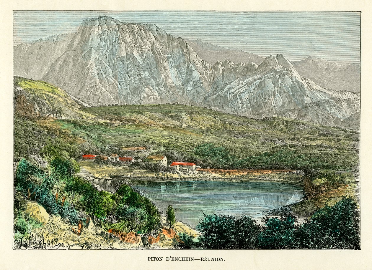Piton d Enchein, Reunion, ok. 1880. autorstwa Taylor