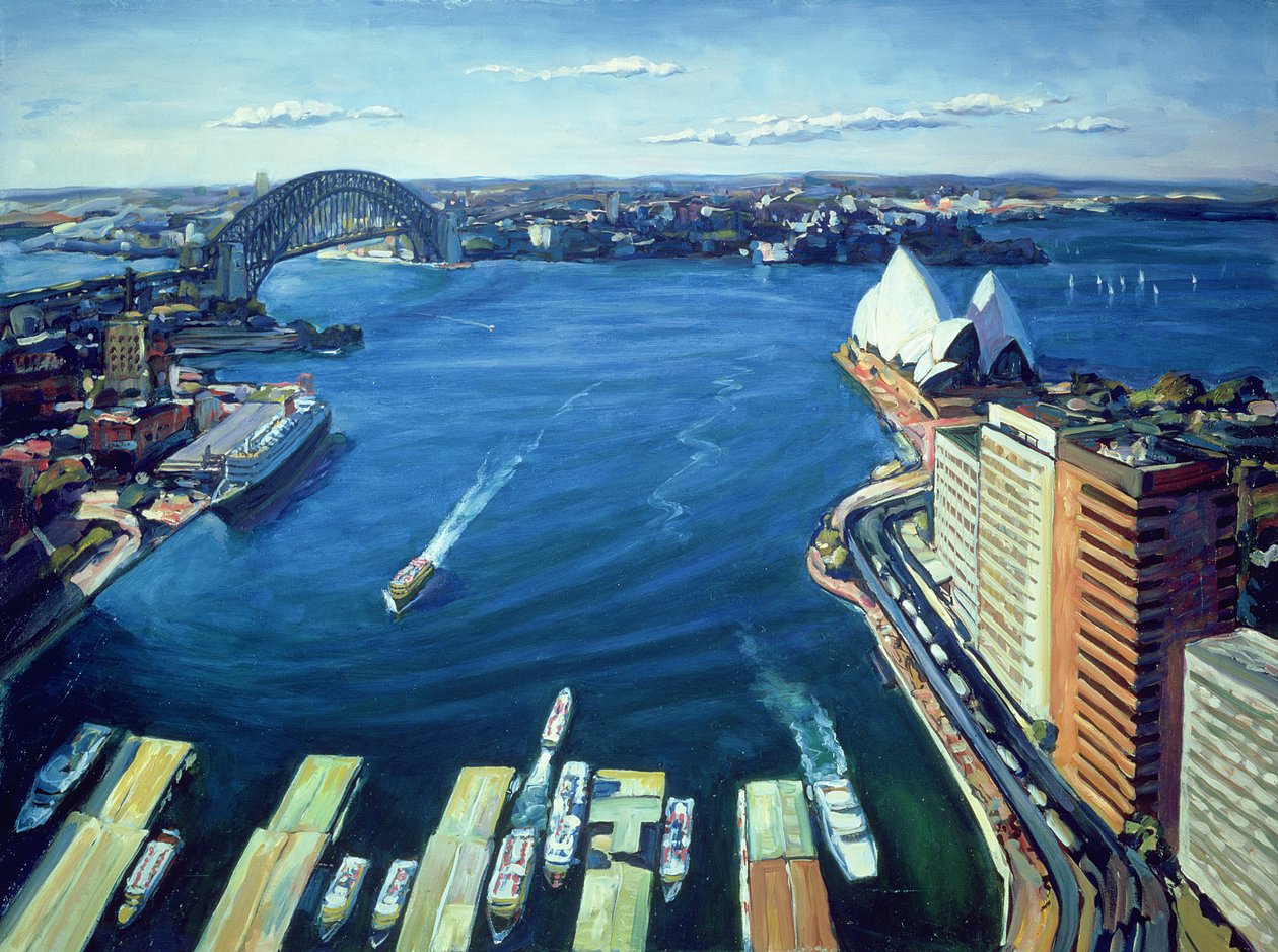 Sydney Harbour, PM, 1995 autorstwa Ted Blackall