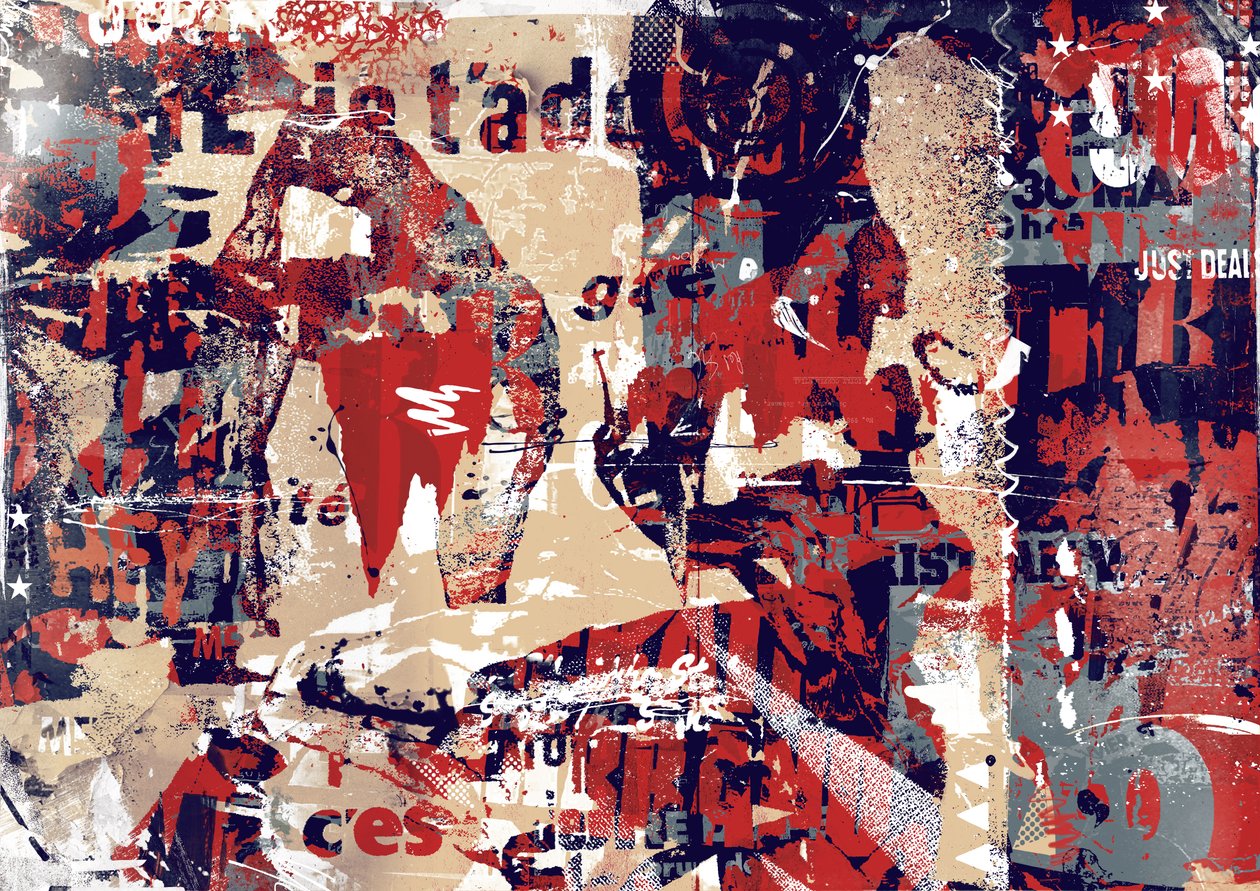 Abstrakcja I, 2016 (Kolaż na płótnie) autorstwa Teis Albers