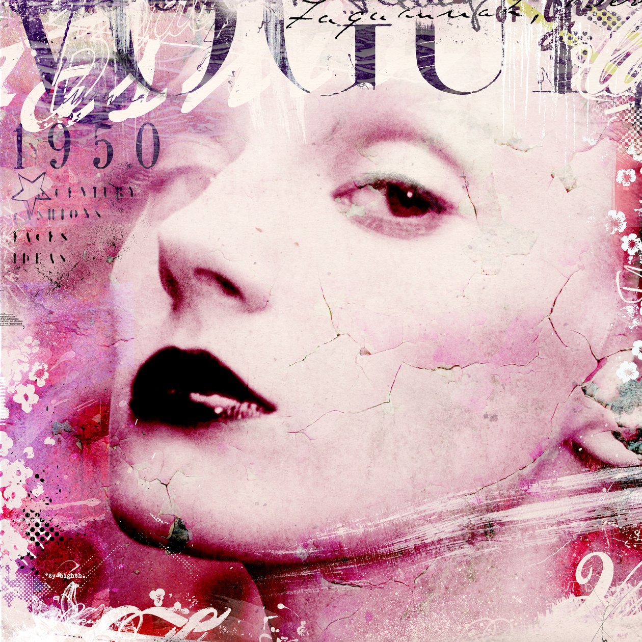 Vogue 1950, 2016 (Kolaż na płótnie) autorstwa Teis Albers