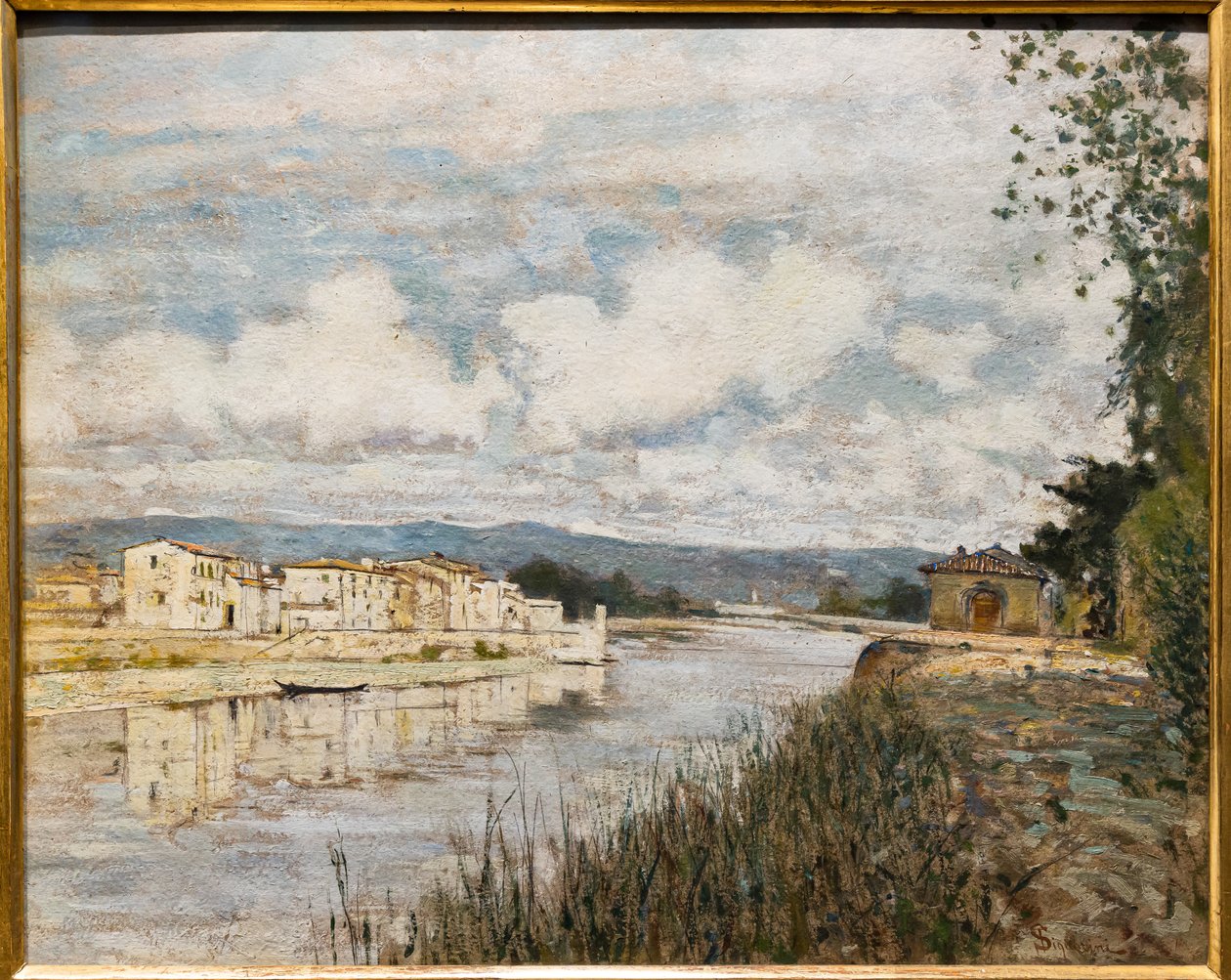 Granica na Arno autorstwa Telemaco Signorini