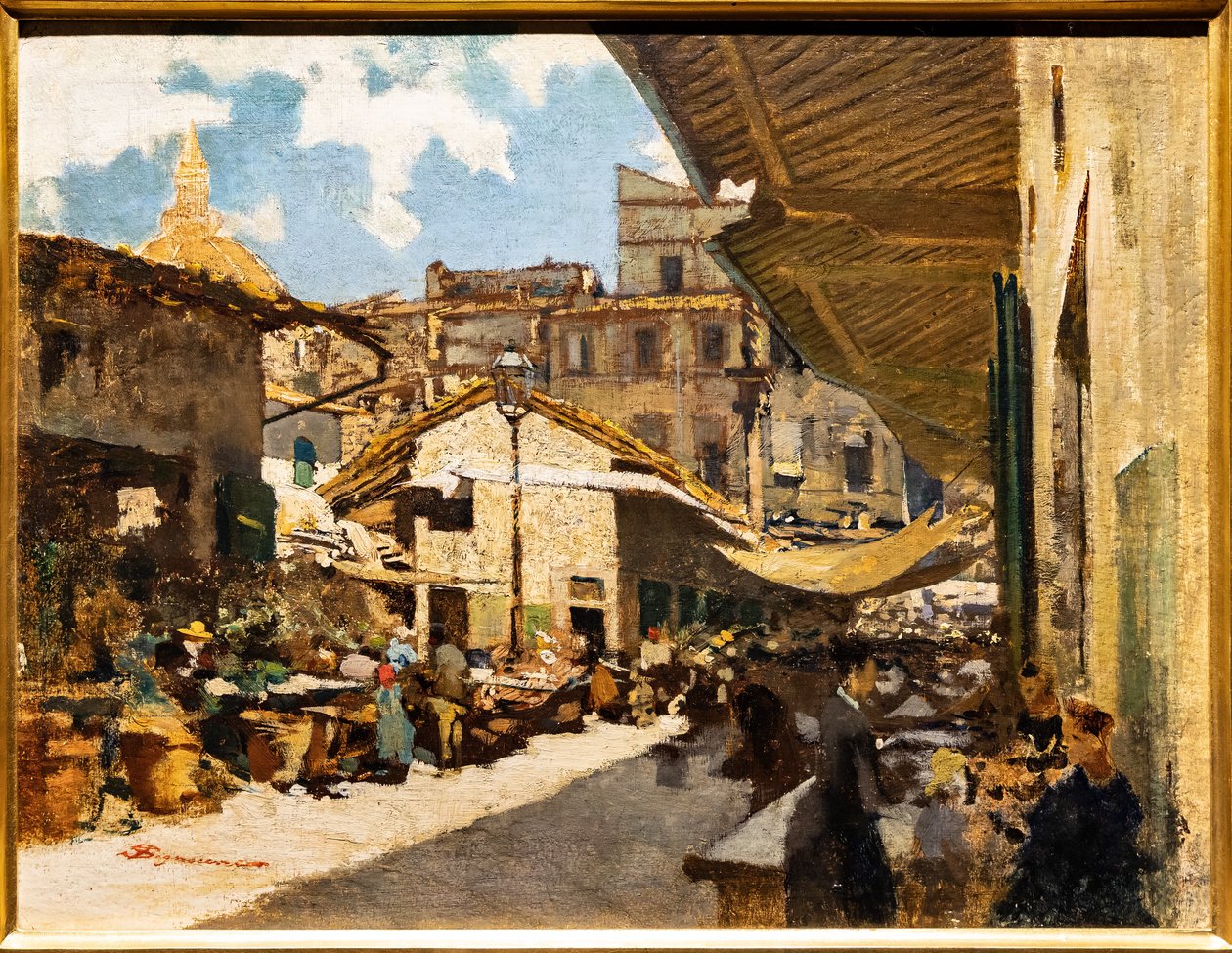 Stary Rynek we Florencji autorstwa Telemaco Signorini