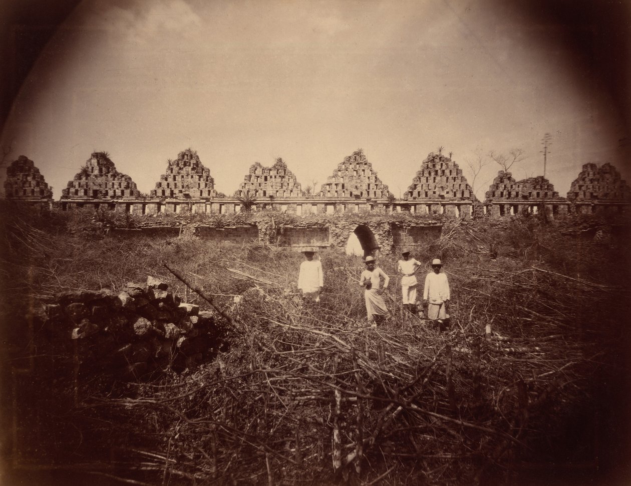 El Palacio de las Palomas, Uxmal (Pałac Gołębi, Uxmal), 1893 (zdjęcie) autorstwa Teoberto Maler
