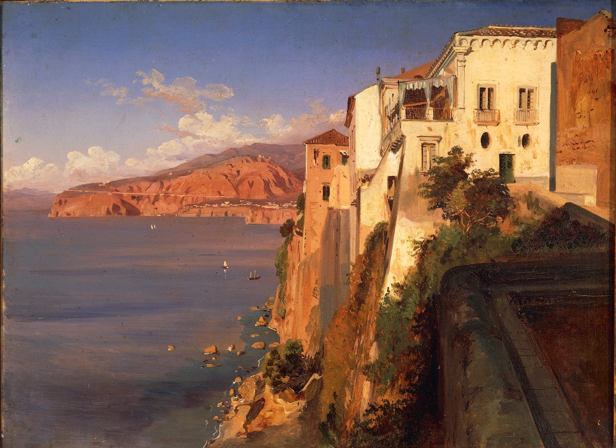 Włochy, dom Torquato Tasso w Sorrento (olej na płótnie) autorstwa Teodoro Duclere