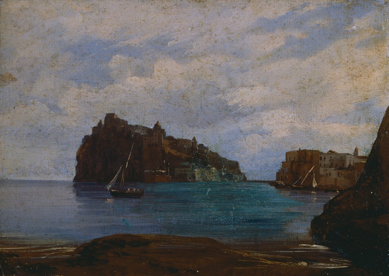 Aragoński zamek Ischia (olej na płótnie) autorstwa Teodoro Duclere