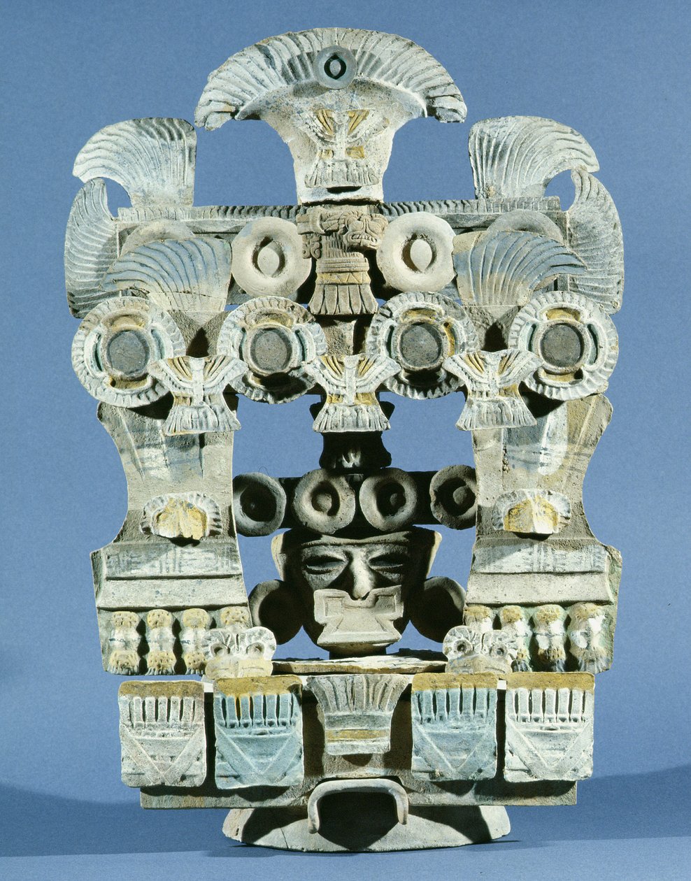 Pokrywa kadzielnicy (ceramiczna) autorstwa Teotihuacan
