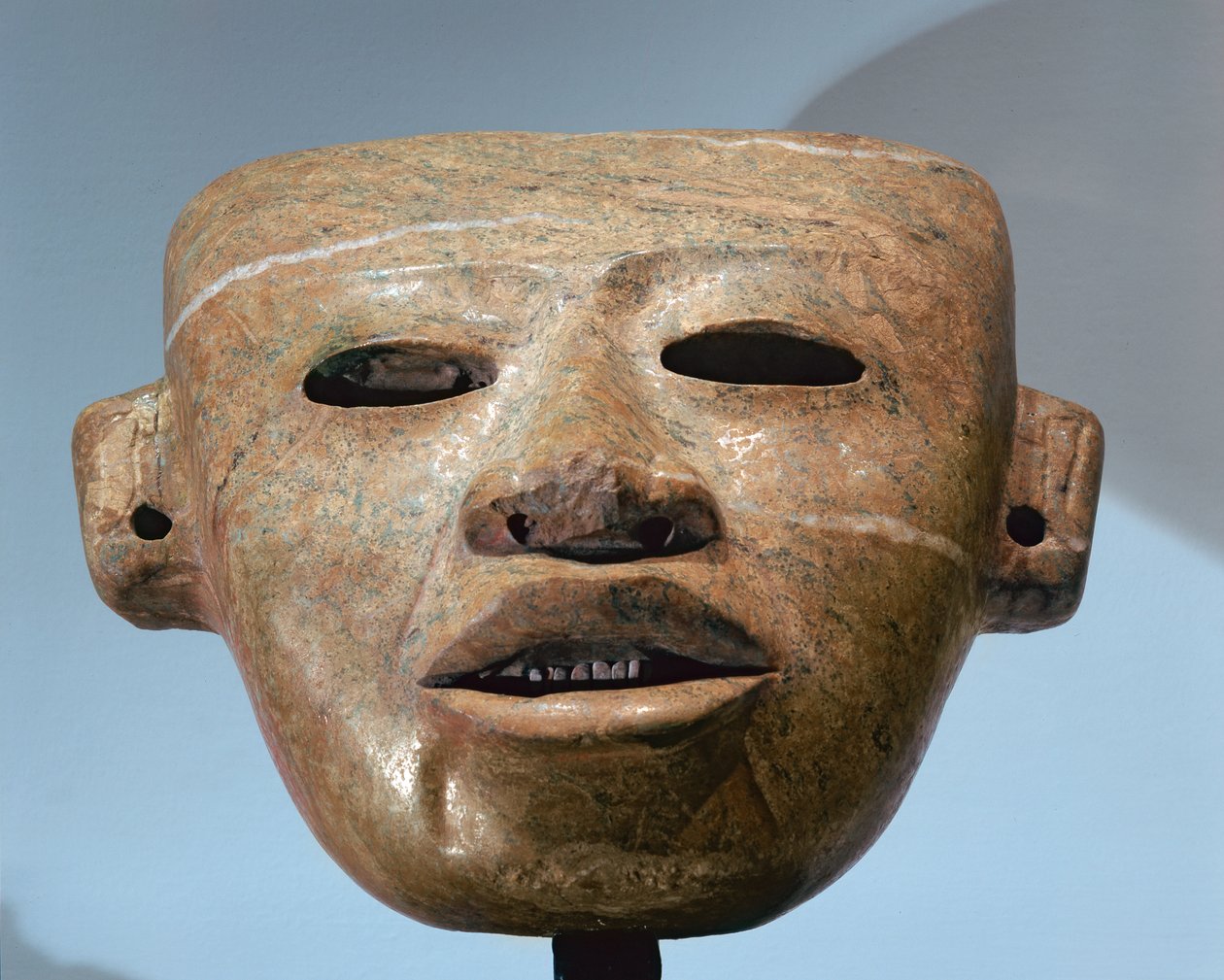 Maska pogrzebowa, Central Highlands, Meksyk, ok. 250-550 (serpentyna) autorstwa Teotihuacan