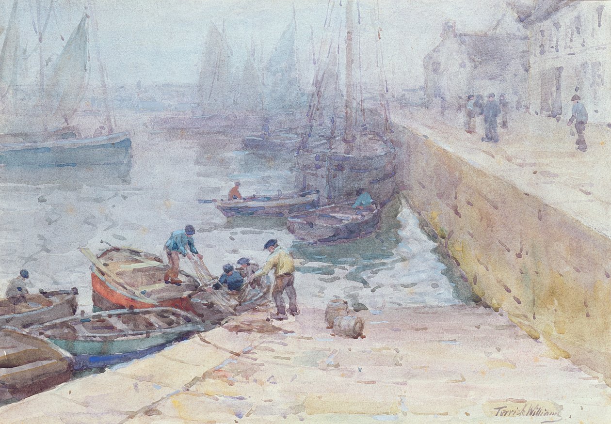 Szary poranek, Audierne, Bretania autorstwa Terrick Williams