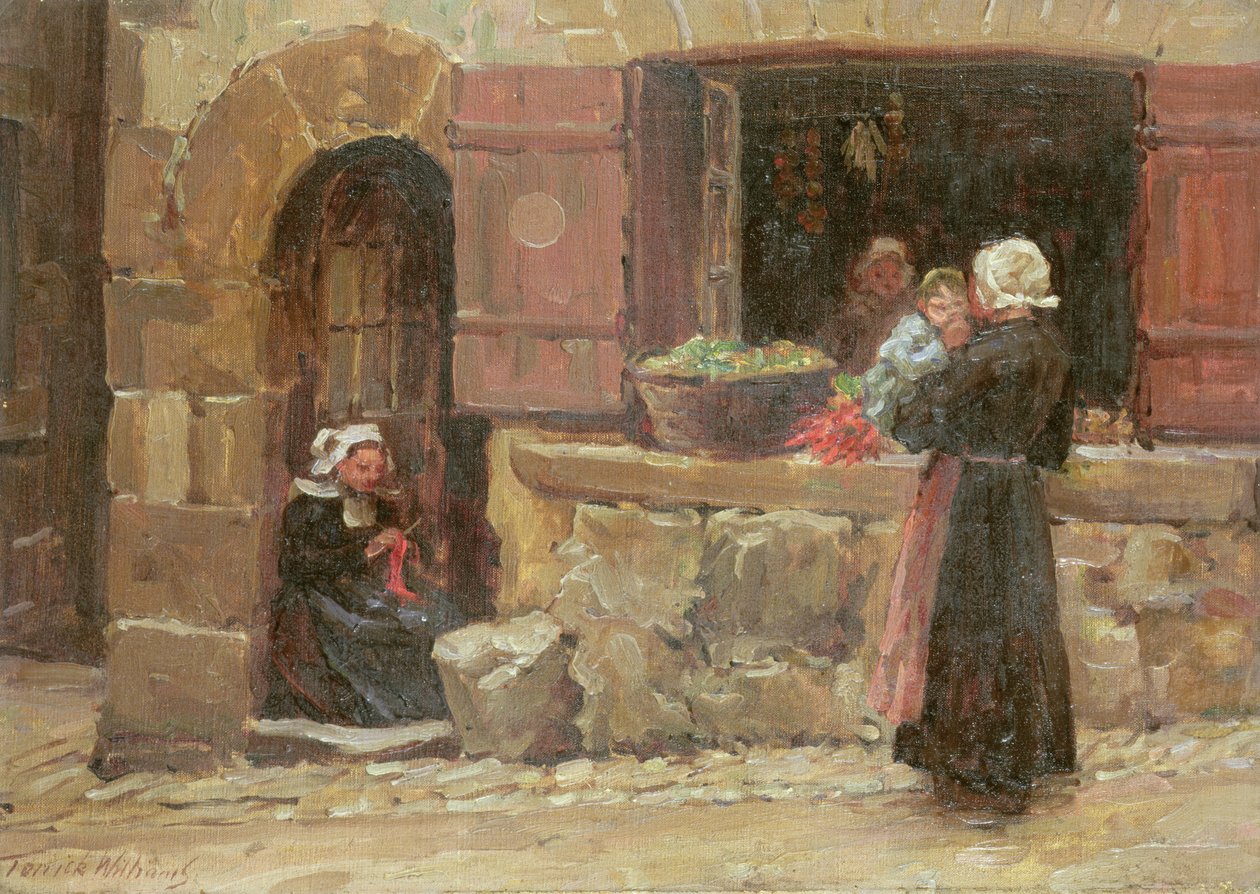 Mały Sklep, Quimperle, Bretania autorstwa Terrick Williams