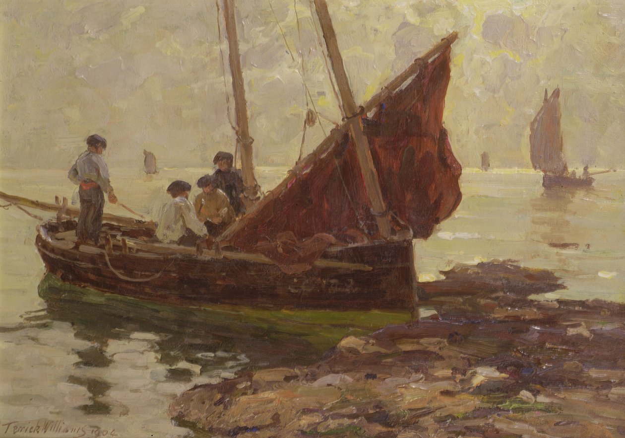 Poranek na skałach, Concarneau autorstwa Terrick Williams