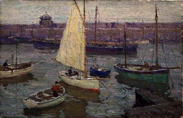 Szary dzień, St. Ives autorstwa Terrick Williams